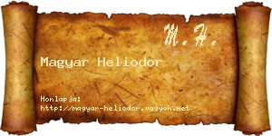 Magyar Heliodor névjegykártya